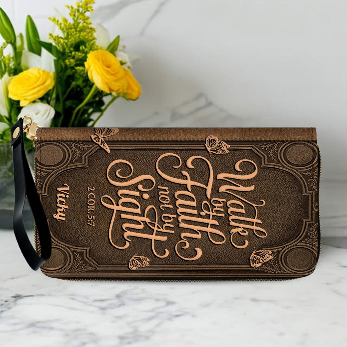Custom Scripture Leather Tote & Wallet Set | Personalized Faith Gifts by CHRISTIANARTBAG CAB01042026