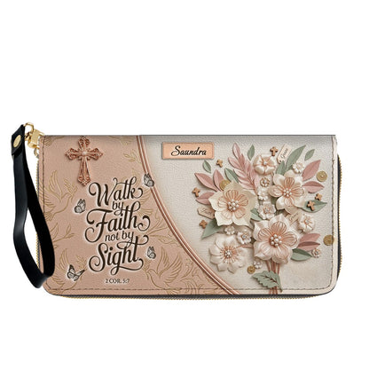 CHRISTIANARTBAG Personalized Leather Handbag and Wallet Set | Beige Custom Name Cross Purse & Long Wristlet Clutch CAB01061626
