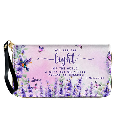 Custom Name Christian Leather Handbag with Matching Long Wallet - Scripture Verse Tote Bag, Inspirational Religious Gift for Women, Mother's Day CAB01042126