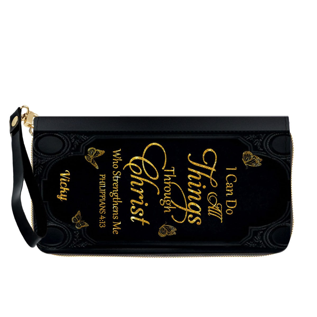"I Can Do All Things" Inspirational Leather Bag & Wallet Set - Personalized Religious Gift - CHRISTIANARTBAG CAB0142326