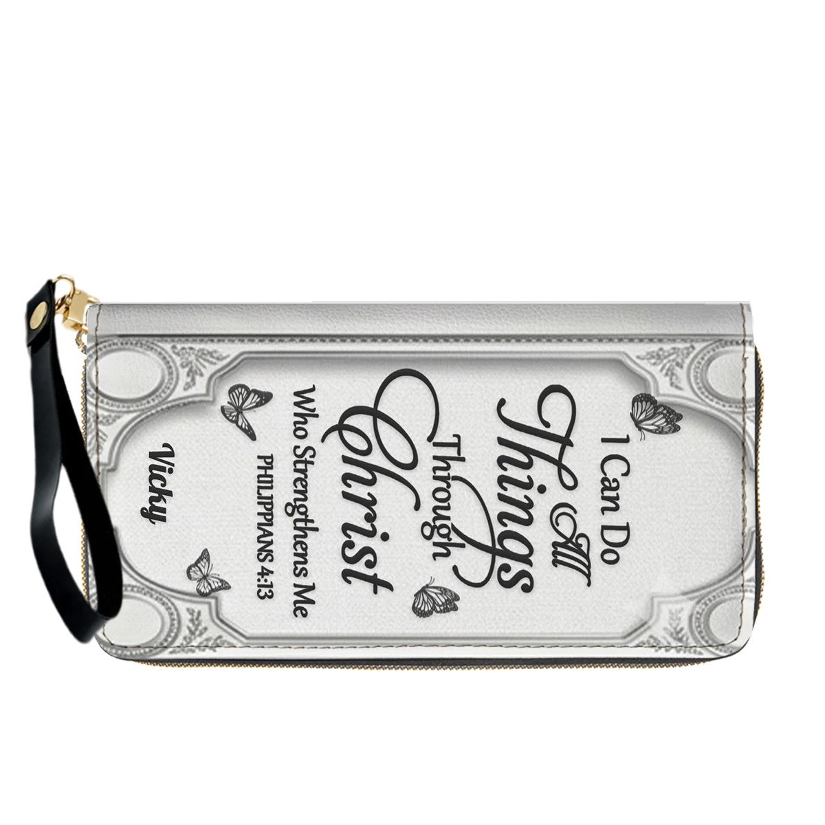 "I Can Do All Things" Inspirational Leather Bag & Wallet Set - Personalized Religious Gift - CHRISTIANARTBAG CAB0142326