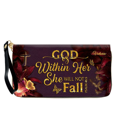 Set Personalized Leather Handbag With Long Wallet – Custom Name & Bible Verse | Burgundy Christian Gift for Women – CHRISTIANARTBAG