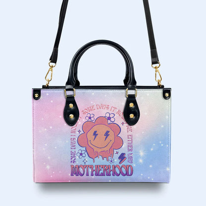 Cosmic Motherhood Personalized Leather Handbag by CHRISTIANARTBAG – Celestial Mom Vibes