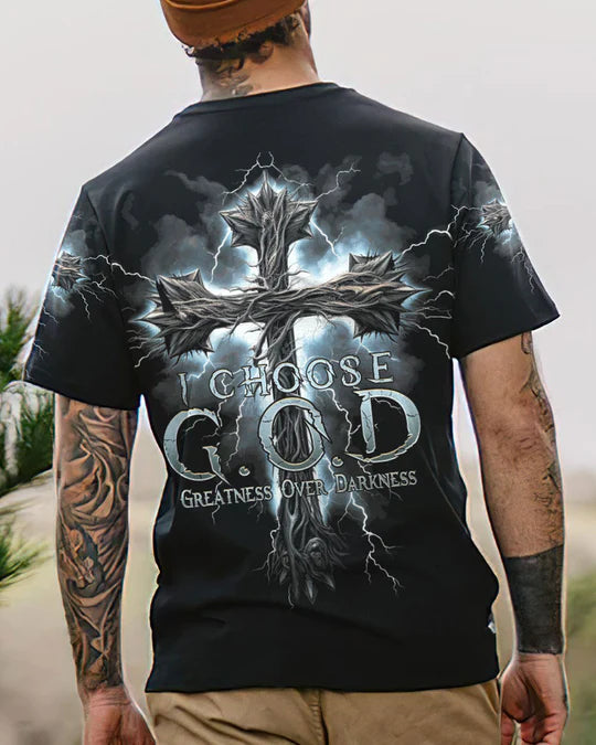 Christianartbag 3D T-Shirt For Men, I Choose God Men's All Over Print Shirt, Christian T-Shirt, Christian 3D T-Shirt, Unisex T-Shirt. - Christian Art Bag