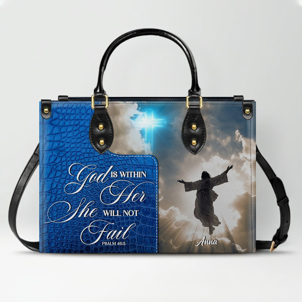 Personalized Leather Handbag for Women – Custom Christian Purse with Bible Verse – CHRISTIANARTBAG