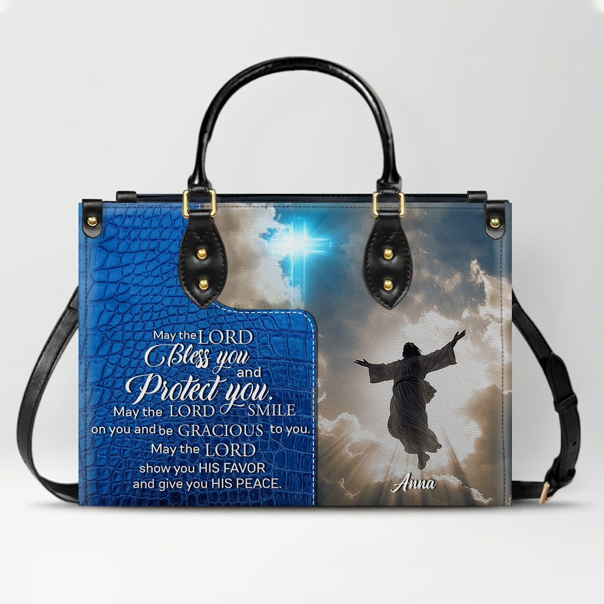 Personalized Leather Handbag for Women – Custom Christian Purse with Bible Verse – CHRISTIANARTBAG