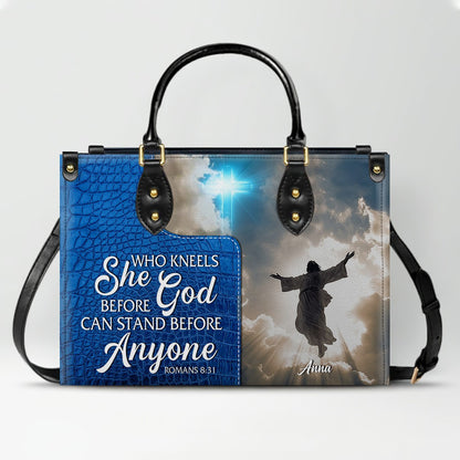 Personalized Leather Handbag for Women – Custom Christian Purse with Bible Verse – CHRISTIANARTBAG