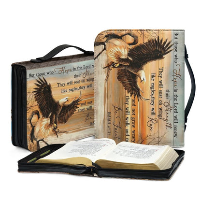 Christianartbag Bible Cover, But They That Wait Bible Cover, Personalized Bible Cover, Eagle Bible Cover, Christian Gifts, CAB09081123. - Christian Art Bag