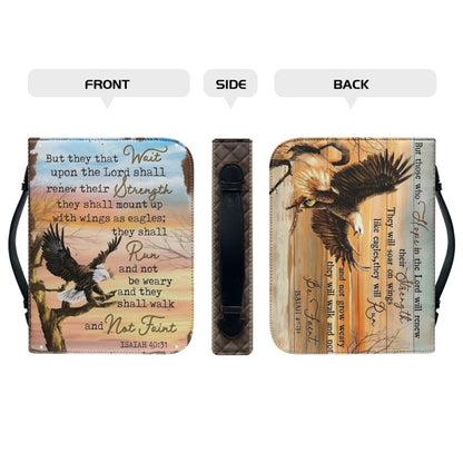 Christianartbag Bible Cover, But They That Wait Bible Cover, Personalized Bible Cover, Eagle Bible Cover, Christian Gifts, CAB09081123. - Christian Art Bag