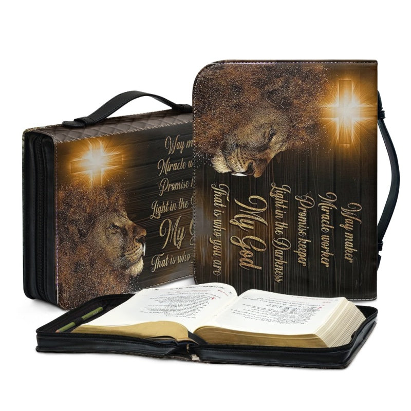Christianartbag Bible Cover, Soar Those Who Trust In The Lord Isaiah 40:31 Bible Cover, Personalized Bible Cover, Eagle Cross Lion Bible Cover, Christian Gifts, CAB19081123. - Christian Art Bag