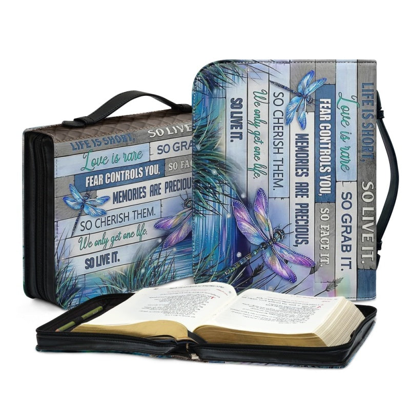 Christianartbag Bible Cover, When You Go Though Deep Waters Isaiah 43:2 Bible Cover, Personalized Bible Cover, Anchor Dragonfly Bible Cover, Christian Gifts, CAB20081123. - Christian Art Bag