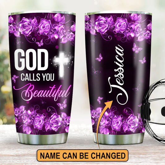 Christianartbag Drinkware, God Calls You Beautiful, Personalized Mug, Tumbler, Personalized Gift. - Christian Art Bag