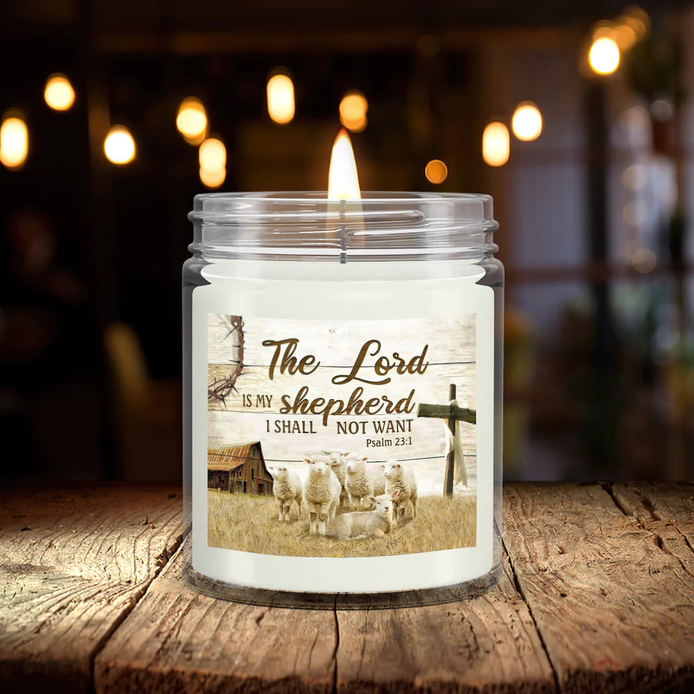 Christianartbag Candles, The Lord Is My Shepherd, Christian Candles, Bible Verse Candles, Natural Candle, Soy Wax Candle 9oz, Christmas Gift. - Christian Art Bag