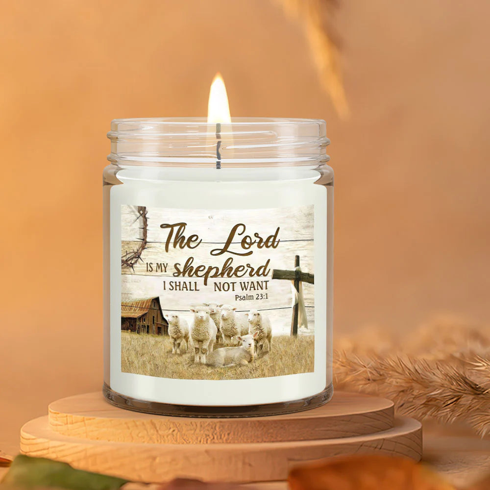 Christianartbag Candles, The Lord Is My Shepherd, Christian Candles, Bible Verse Candles, Natural Candle, Soy Wax Candle 9oz, Christmas Gift. - Christian Art Bag
