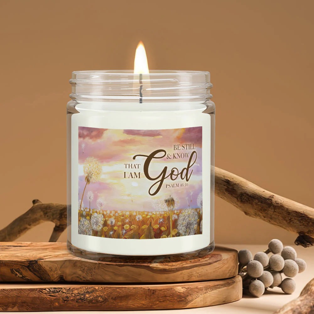 Christianartbag Candles, Be Still & Know That I Am God, Christian Candles, Bible Verse Candles, Natural Candle, Soy Wax Candle 9oz, Christmas Gift. - Christian Art Bag