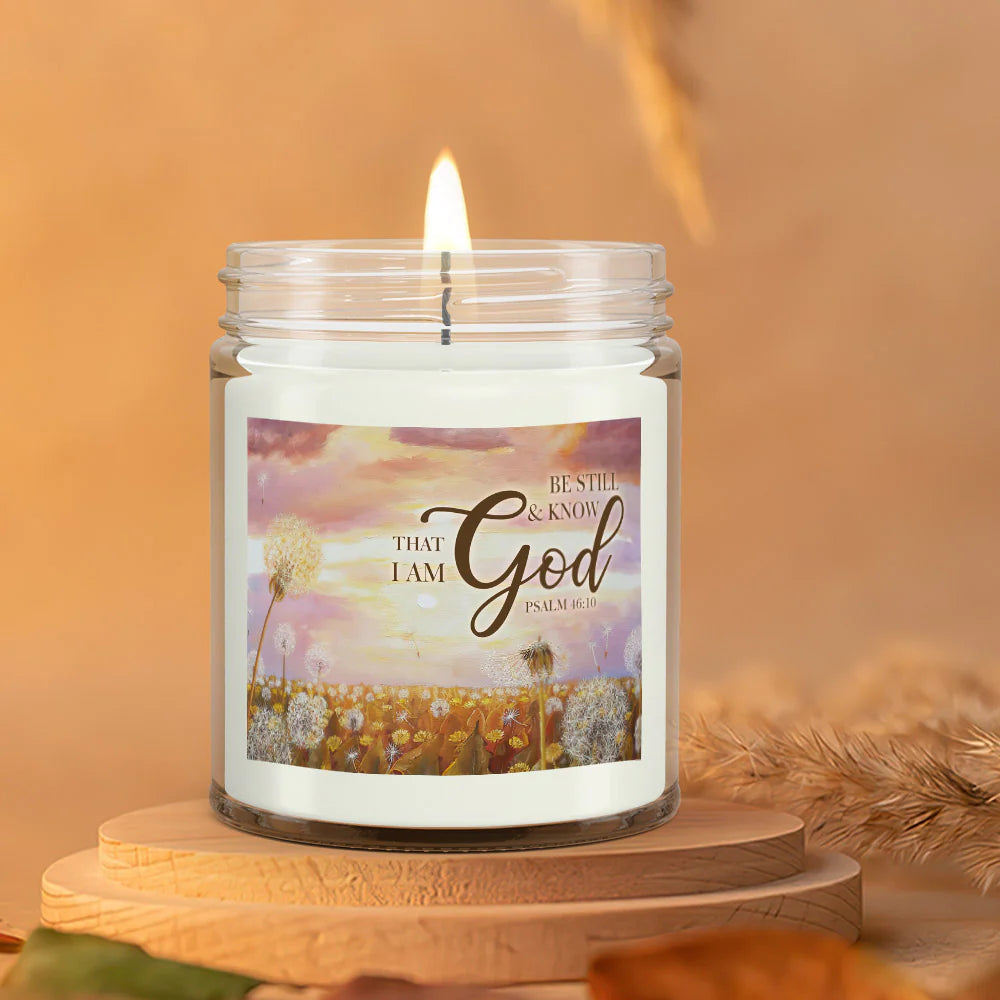 Christianartbag Candles, Be Still & Know That I Am God, Christian Candles, Bible Verse Candles, Natural Candle, Soy Wax Candle 9oz, Christmas Gift. - Christian Art Bag