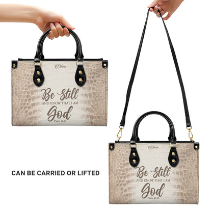 Personalized Christian Leather Handbag & Long Wallet Set – Custom Bible Verse Gift for Women