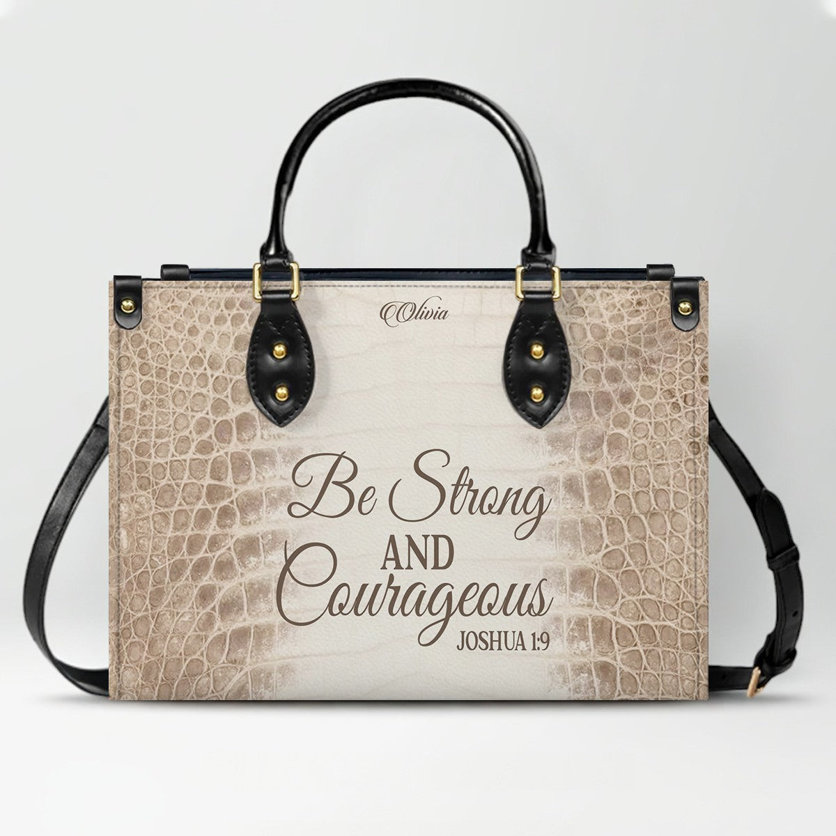 Personalized Christian Leather Handbag & Long Wallet Set – Custom Bible Verse Gift for Women