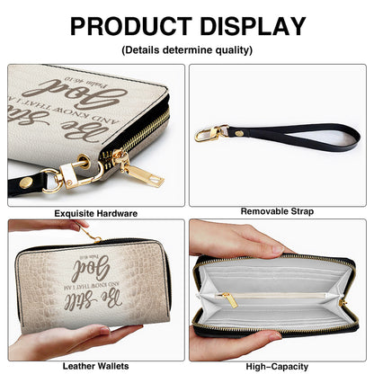 Personalized Christian Leather Handbag & Long Wallet Set – Custom Bible Verse Gift for Women