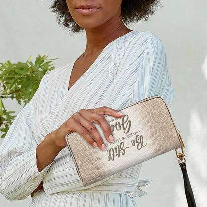 Personalized Christian Leather Handbag & Long Wallet Set – Custom Bible Verse Gift for Women