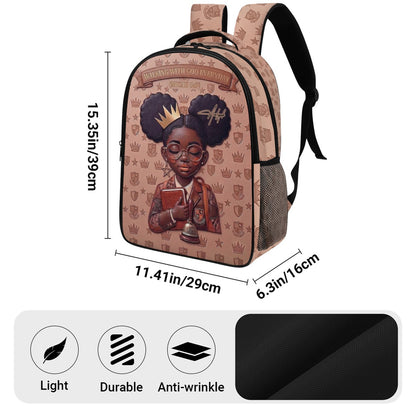 Custom Name & Bible Verse Christian Backpack for Black Girls, Personalized African American Queen School Bag - CHRISTIANARTBAG 01080826