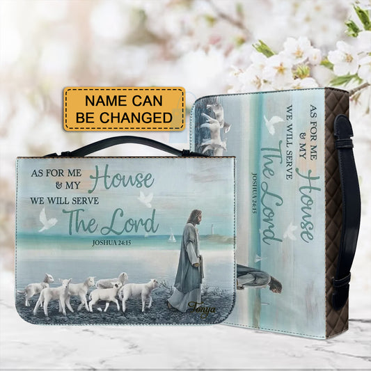 Personalized Bible Cover - As For Me and My House Bible Cover - Customizable Christian Gift by CHRISTIANARTBAG - CAB02210524.