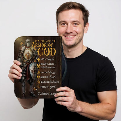 Personalized Armor of God Bible Cover with Name – Christian Leather Bible Case | CHRISTIANARTBAG CAB01122925