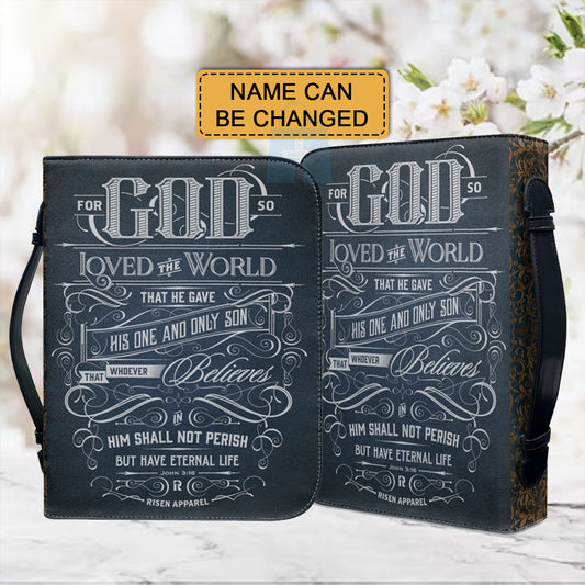 CHRISTIANARTBAG Bible Covers - For God So Loved The World Bible-Cover - CABBBCV06080524.