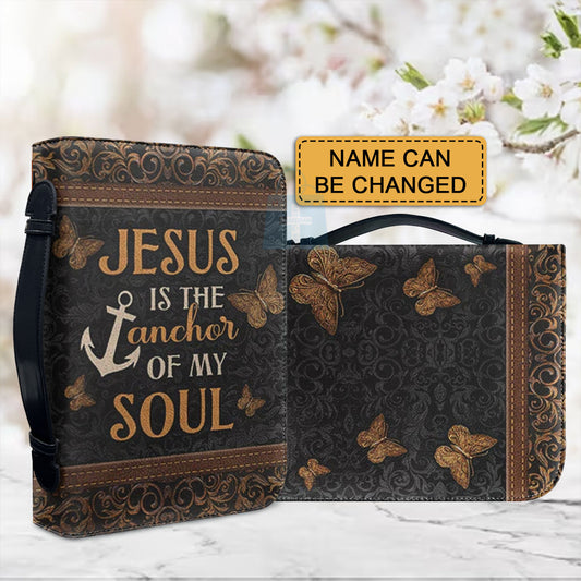 CHRISTIANARTBAG Bible Covers - Jesus-Is-The-Anchor-Of-My-Soul-Bible-Cover - CABBBCV01280424.