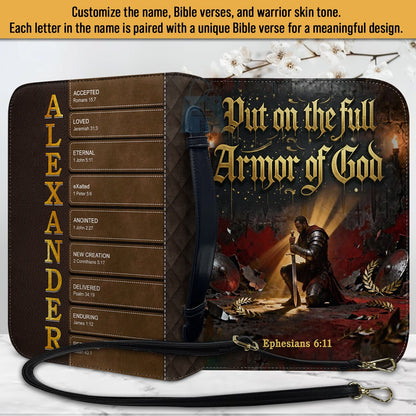 Personalized Bible Cover for Men – Custom Name & Bible Verse | CHRISTIANARTBAG CAB011926