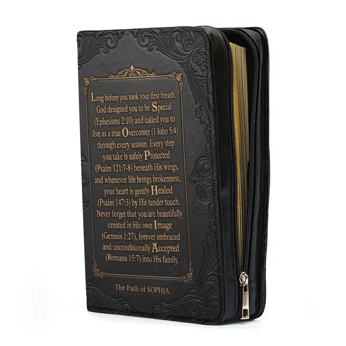 Personalized Name Acrostic Bible Story Cover | Custom Colors & Verses - CHRISTIANARTBAG 01090426