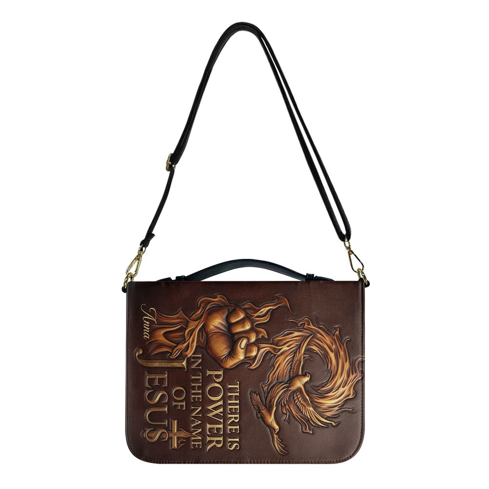 Personalized Bible Cover with Name - There Is Power In The Name Of Jesus Leather Bible Bag - CHRISTIANARTBAG CAb02100626