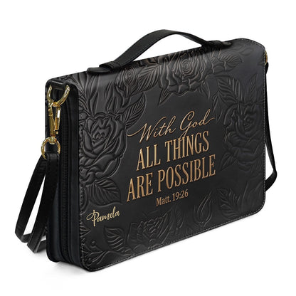 Personalized Bible Cover Case with Handle & Custom Name | CHRISTIANARTBAG 01080226