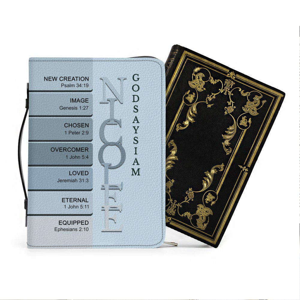 CHRISTIANARTBAG Bible Cover - Uncover the sacred meaning of your name - Personalized Bible Cover, CABBBCV011626