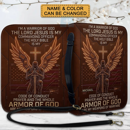 CHRISTIANARTBAG Personalized Bible Cover | Armor of God Tech Warrior Custom Bible Case CAB0162526