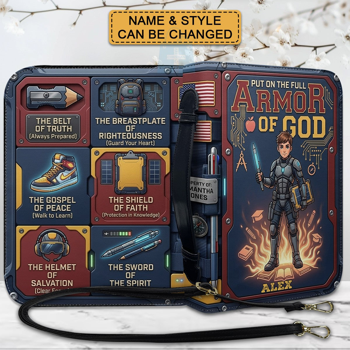Customizable Armor of God Kids Bible Cover | Perfect First Communion, Confirmation Gift from CHRISTIANARTBAG CAB01071426
