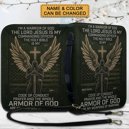 CHRISTIANARTBAG Personalized Bible Cover | Armor of God Tech Warrior Custom Bible Case CAB0162526