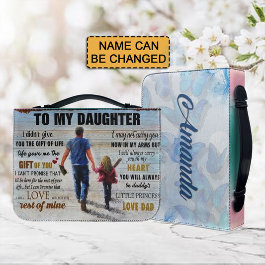 Christianartbag Bible Cover, To My Daughter From Dad Bible Cover, Personalized Bible Cover, Art Design Bible Cover, Christian Gifts, CAB06071223. - Christian Art Bag