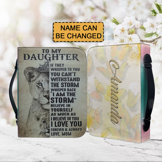 Christianartbag Bible Cover, To My Daughter From Mom Bible Cover, Personalized Bible Cover, Art Design Bible Cover, Christian Gifts, CAB16071223. - Christian Art Bag