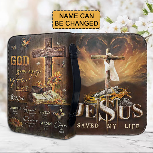 Christianartbag Bible Cover, GOD Says You Are Bible Cover, Personalized Bible Cover, Bible Cover For Women, Christian Gifts, CAB01111023. - Christian Art Bag