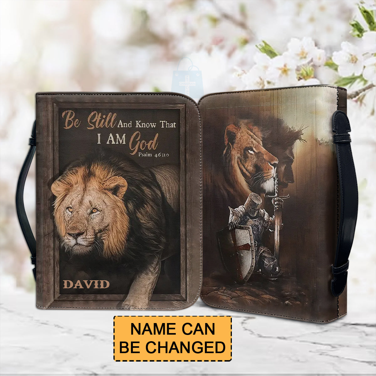 Christianartbag Bible Cover, Be Still And Know That I Am GOD Bible Cover, Personalized Bible Cover, Bible Cover For Men, Christian Gifts, CAB01061023. - Christian Art Bag