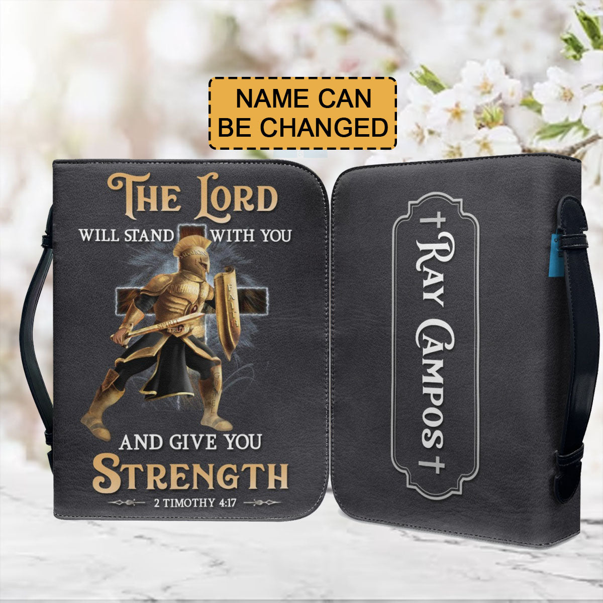 Christianartbag Bible Cover, The Lord Will Stand With You Bible Cover, Personalized Bible Cover, Warrior Lion Cross Bible Cover, Christian Gifts, CAB03251023. - Christian Art Bag