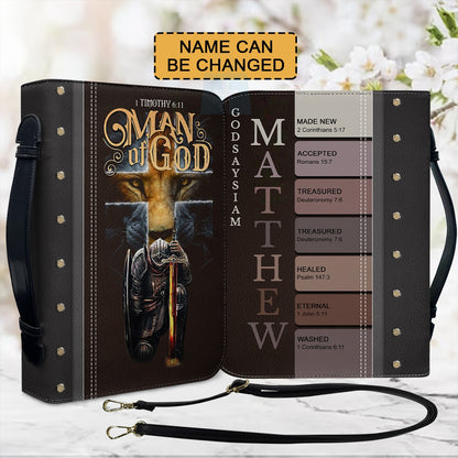 CHRISTIANARTBAG Bible Cover - Uncover the sacred meaning of your name - Custom Name - Personalized Bible Cover, CABBBCV0122824