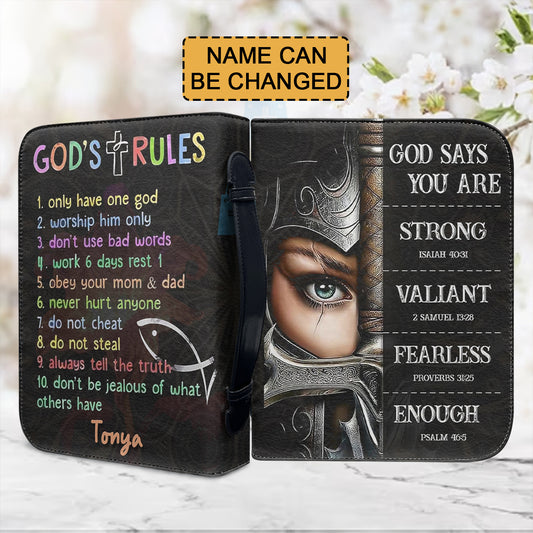 Christianartbag Bible Cover, God Says You Are God's Rules  Bible Cover, Personalized Bible Cover, Christian Gifts, CAB01221023. - Christian Art Bag