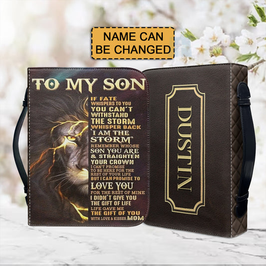 Christianartbag Bible Cover, To My Son From Mom Bible Cover, Personalized Bible Cover, Art Design Bible Cover, Christian Gifts, CAB06061223. - Christian Art Bag