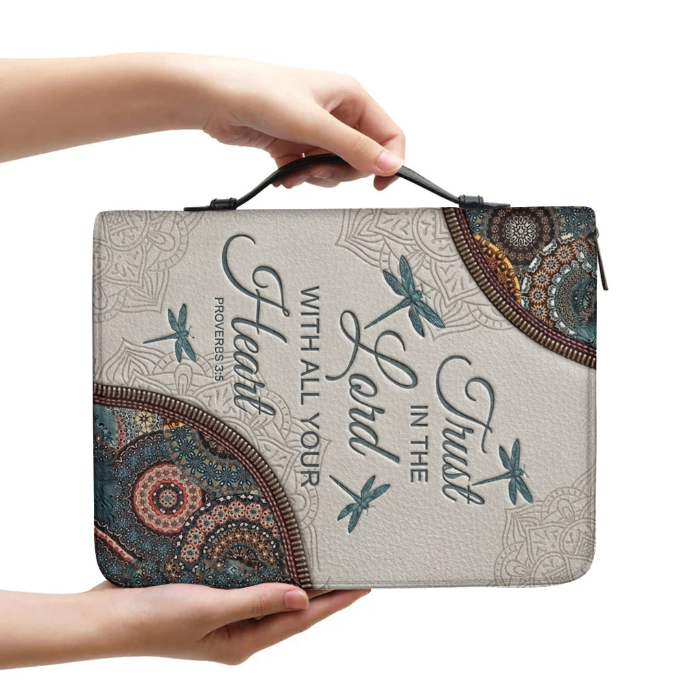 Christianart Bible Cover - Elegant Dragonfly Bible Cover with Inspirational Verse - CABBBCV24060324.