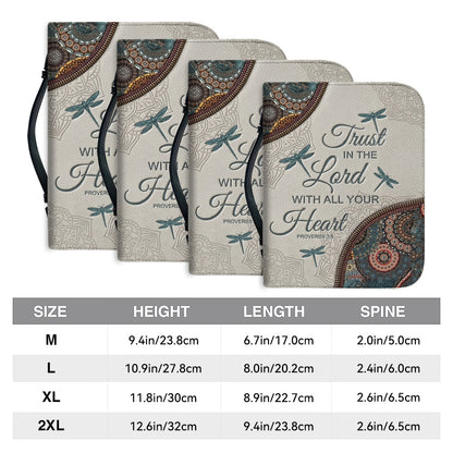 Christianart Bible Cover - Elegant Dragonfly Bible Cover with Inspirational Verse - CABBBCV24060324.