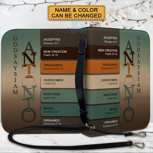 CHRISTIANARTBAG Bible Cover - Uncover the sacred meaning of your name - Custom Color - Personalized Bible Cover, CABBBCV01100226