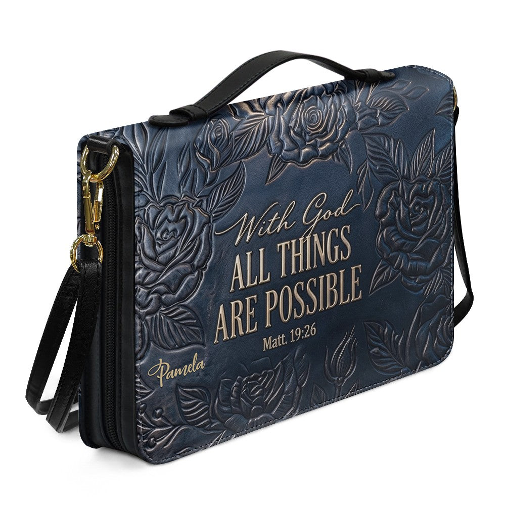 Personalized Bible Cover Case with Handle & Custom Name | CHRISTIANARTBAG 01080226