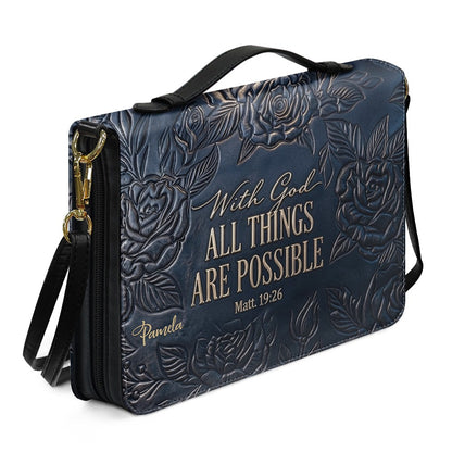 Personalized Bible Cover Case with Handle & Custom Name | CHRISTIANARTBAG 01080226